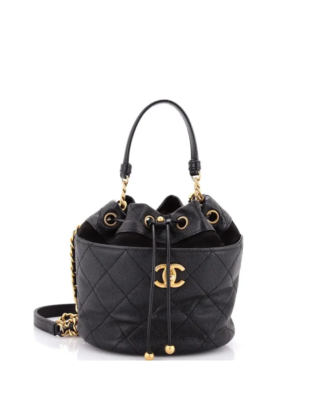 Chanel Cc Drawstring Bucket Bag Quilted #301669C46B